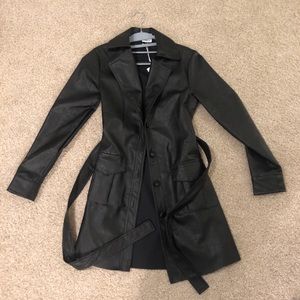 Princess Polly Faux Leather Trench Coat